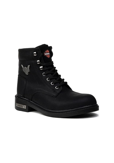 Kocamanlar Unisex Kışlık Uzun Dayanıklı Kauçuk Taban Bot Outdoor Postal Bot Siyah