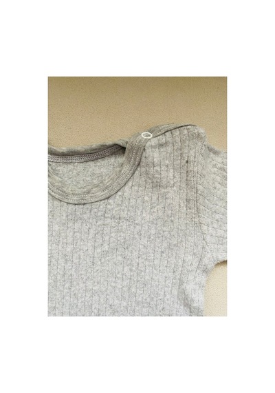 Pirinç Bebe Bebek Fitilli Body Gri - 653232419 Gri