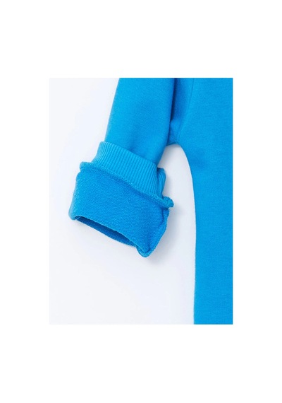 LC Waikiki Lcw Bisiklet Yaka Uzun Kollu Baskılı Erkek Bebek Sweatshirt Canlımavi