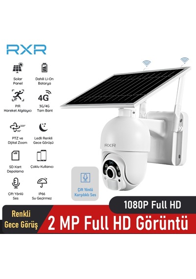 S10-PRO 4G Sim Kartlı Pilli Solar Dış Ortam 360° Güvenlik Kamera