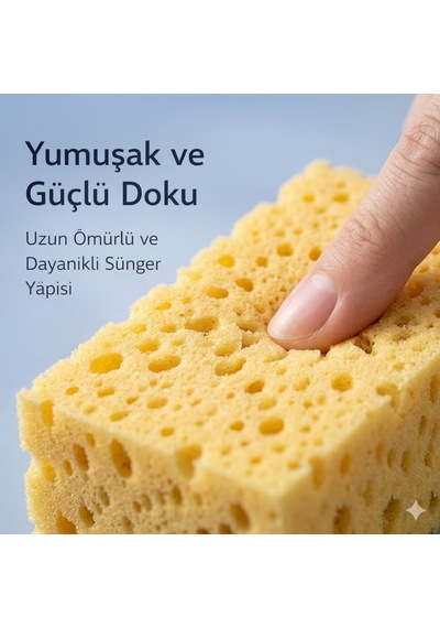 - Doğal Oto Yıkama Süngeri, Delikli Araba Temizleme Süngeri, Araç Köpüklemek İçin Sünger - 18x1