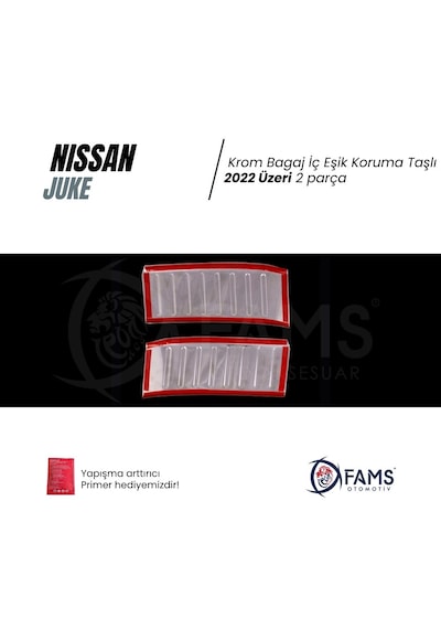 Nissan Juke 2022 Üzeri Krom Bagaj İç Eşik Koruma Taşlı 2 Prç.