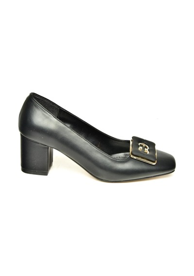 Fox Shoes U820068609 Siyah Kalın Topuklu Kadın Ayakkabı Siyah