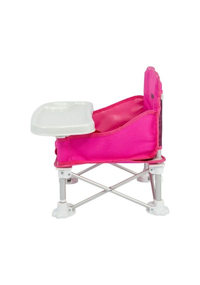 Deluxe Portatif Katlanabilir Mama Sandalyesi Pembe