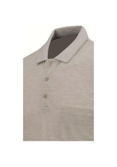 Çizgi Erkek Polo Yaka Cepli Tişört 5113 Bgl-st04563 Bej