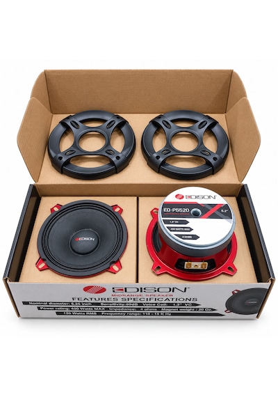 Edison Ed-ps520 13 Cm Midrange Hoparlör Takımı 120w Rms 4 Ohm 2 Adet