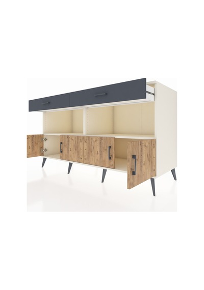 Kronos Konsol 2 Raflı 2 Çekmeceli 4 Kapaklı 176x59x99 Aytaşı-çam/ Aytaşı-çam/antrasit Kronos Konsol 2 Raflı 2 Çekmeceli 4 Kapaklı 176x59x99 Aytaşı-çam/ Aytaşı-çam/antrasit