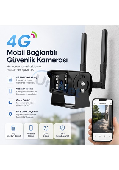 4g Sım Kartlı Araç Güvenlik Ve Takip Kamerası Canlı Izleme, Gece Görüşlü, Kayıt Kamerası