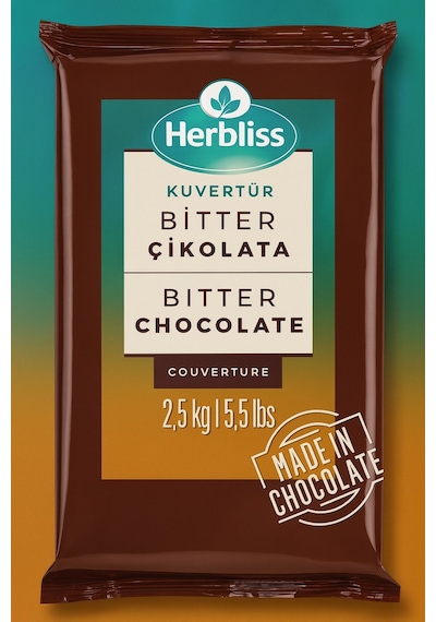 Herbliss Altınmarka Bitter Kuvertür Çikolata 2.5 Kg