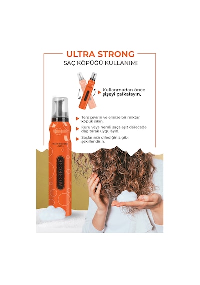 Morfose Ultra Strong Saç Köpüğü Turuncu 200 ML