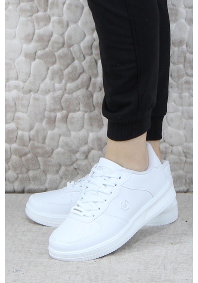 Fort Wks 2542 Hafif Rahat Sneaker Unisex Spor Ayakkabı Beyaz