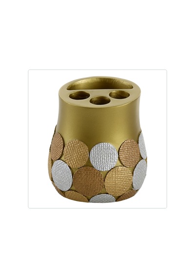 DİŞ FIRÇALIK ALTIN PUANLI POLİRESİN 9X9X10CM Diğer