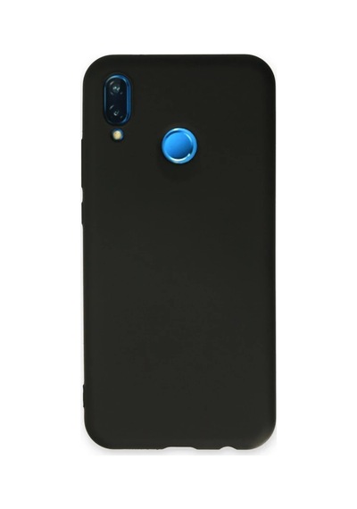 Huawei P20 Lite Kılıf Nano İçi Kadife Silikon - Siyah Standart