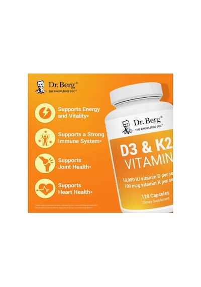 Dr. Berg Vitamin D3 K2 120 Kapsül