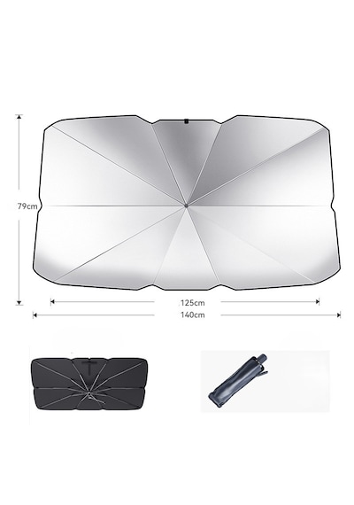 Bliss Umbrella Araç Ön Cam Güneşliği Katlanabilir Saplı 140 x 80