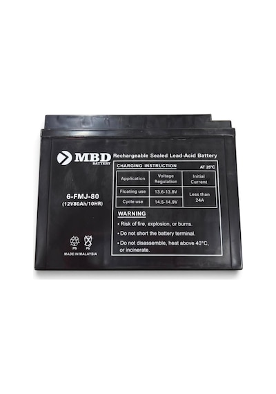 Mbd Akü 12v 80ah Kasalı E Bike Akü - Üzerinde 80ah Yazar.