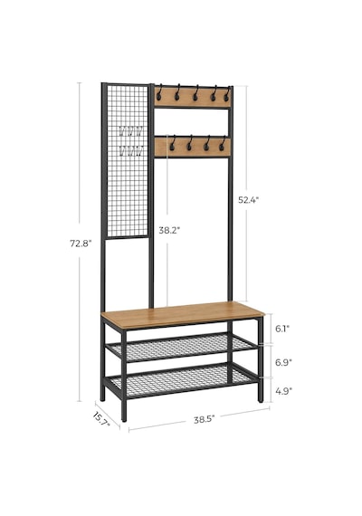 Metal Portmanto, Elbise Askılığı, Vestiyer, Ayakkabılık, Siyah, Tel Askılık Siyah