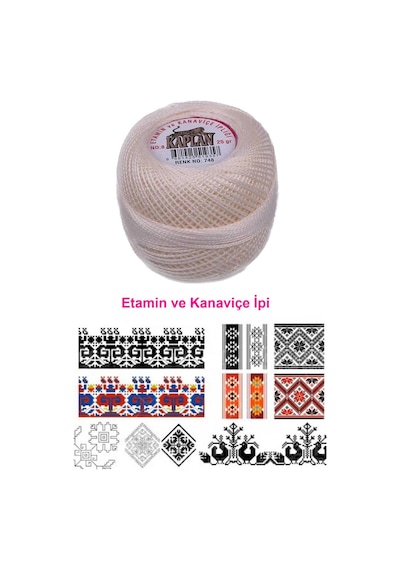Kaplan Etamin Ve Kanaviçe İpi 8 No Kod/renk: 748 - Royaleks Çok Renkli