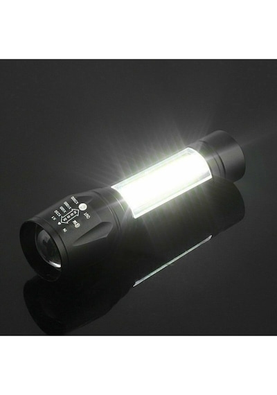 Taktikal Led Usb Şarjlı Ultra Güçlü Mini Boy El Feneri Siyah