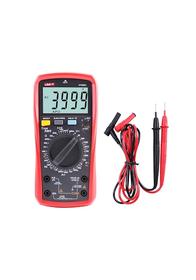 Unı-t Ut890c Profesyonel Dijital Multimetre Test Cihazı Voltmetre Ampermetre Ohmmetre Rms 6000 Hesapları Işıklı Lcd İle Polimetre Kapasite Testi Ve Sıcaklık Ölçümü