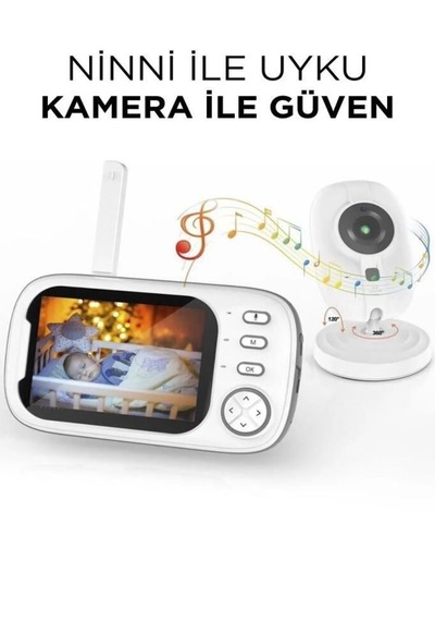 Monitörlü Akıllı Bebek Kamerası Full Hd Smart Ip Telsiz Güvenlik Kamerası ve Monitör 2.4 ghz