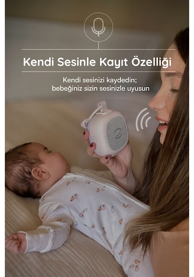 Plus 33 Sesli Ağlama Sensörlü Beyaz Gürültü Cihazı Bebek Uyku Arkadaşı Ayıcık Pembe
