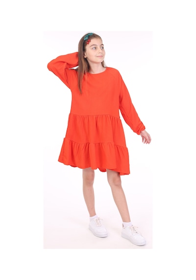 Toontoy Kız Çocuk Elbise Turuncu