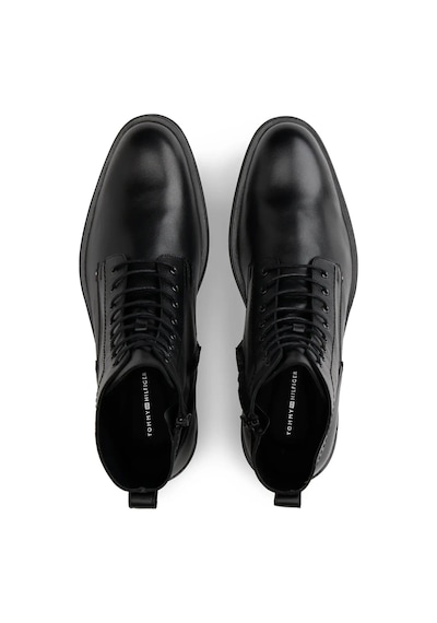 Tommy Hilfiger Corporate Hilfiger Lth Zip Boot Siyah Erkek Bot
