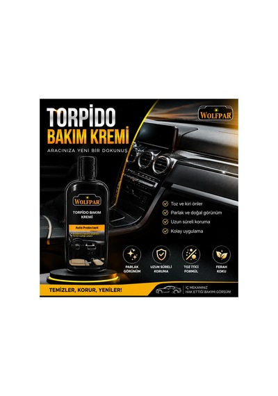 Torpido Bakım Kremi 230 Ml Toz İtici, Parlatıcı Ve Koruyucu Oto İç Trim Bakımı