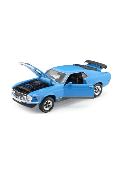 Maisto 1/18 1970 Ford Mustang Mach 1 - Mavi