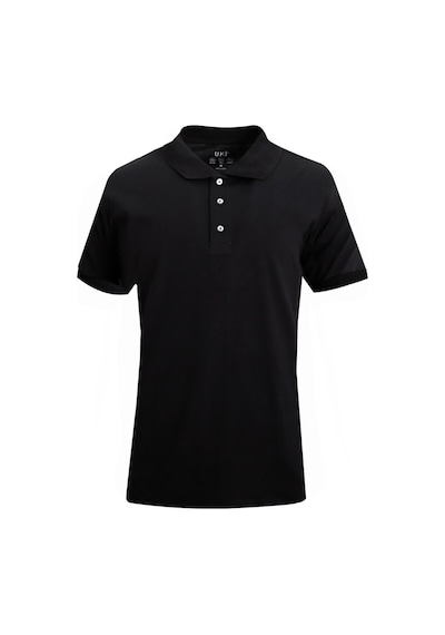 Uki Siyah Polo Yaka Süprem T-shirt Siyah
