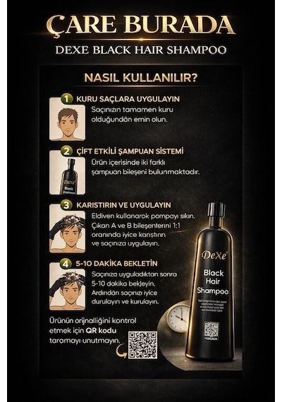 Dexe Siyah Şampuan 200 ML