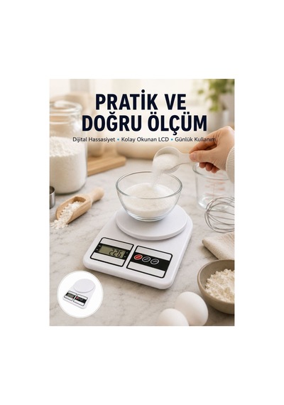 Pratik Ve Şık Tasarımıyla Dijital Mutfak Tartısı Yeni Nesil - Hs08375446-8953 Diğer
