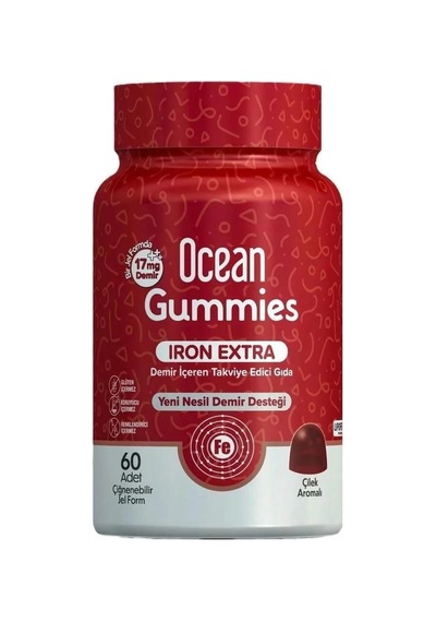 Ocean Gummies Iron Extra 60 Çiğneme Tableti