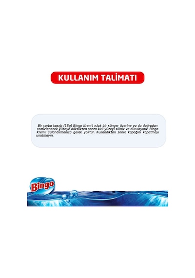 Bingo Krem Banyo Yüzey Temizleyici Amonyaklı 750 ML