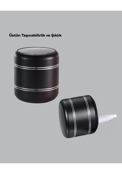 Hepsi Taşınabilir Silindir Tasarım Bluetooth 5.0 Hoparlör Yüksek Bas Performanslı Yeni Nesil Najmaddin