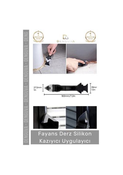 Ürün Fayans Banyo Mutfak Silikon Derz Kazıyıcı Sıyırıcı Uygulayıcı 3 İn 1 Aparat