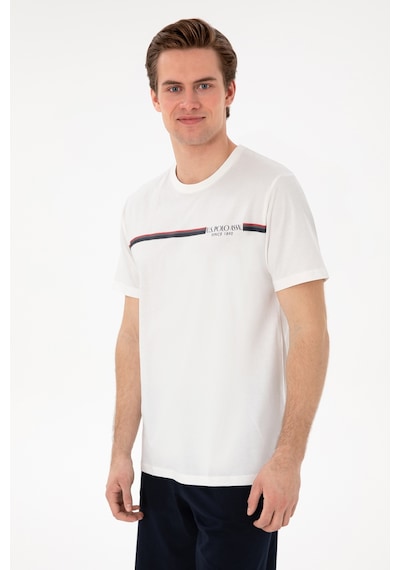 U.S. Polo Assn. Erkek Bisiklet Yaka Beyaz Pijama Takımı 50309174-VR013