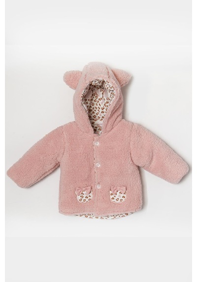 Dear Enika Andywawa Kız Bebek Leopar Desenli Pembe Yumuşak Mont Ac22078rep Çok Renkli