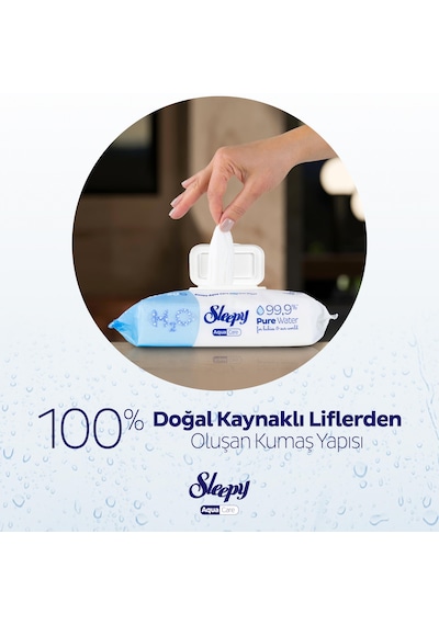 Sleepy AquaCare H2O Yenidoğan Islak Bebek Havlusu 12x50