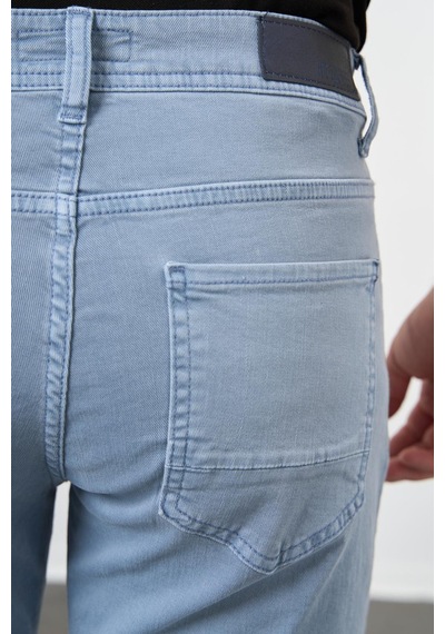 İmza Koyu Turkuaz Düz Gabardin Pamuklu 5 Cep Slim Fit Casual Pantolon 1003245318 Koyu Turkuaz