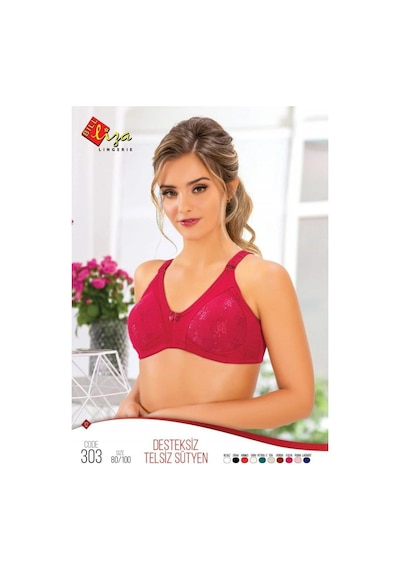 Liza Kadın Telsiz Dantelli Sütyen Mürdüm 303