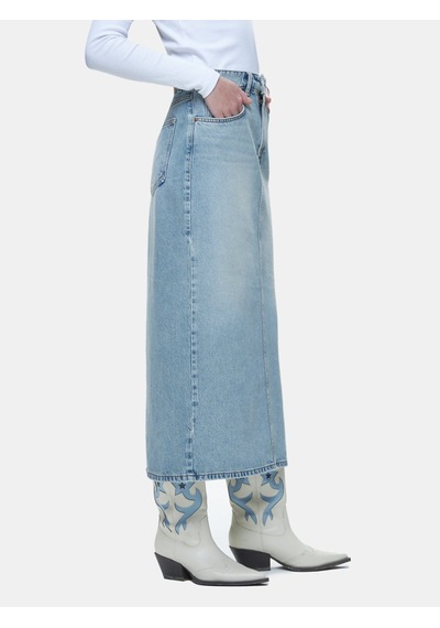 LTB Danıca Skırt Uzun Boy Jean Mid Indigo Etek Mavi