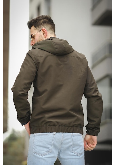 Oksit Antonin Bel Ve Kol Lastikli Slim Fit Erkek Mevsimlik Mont Yağmurluk 001