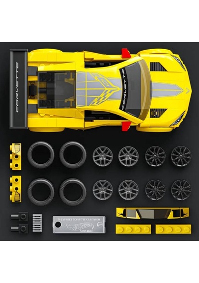 Mattel Brick Shop Hot Wheels 20 Corvette C8.r Yapım Seti 261 Par