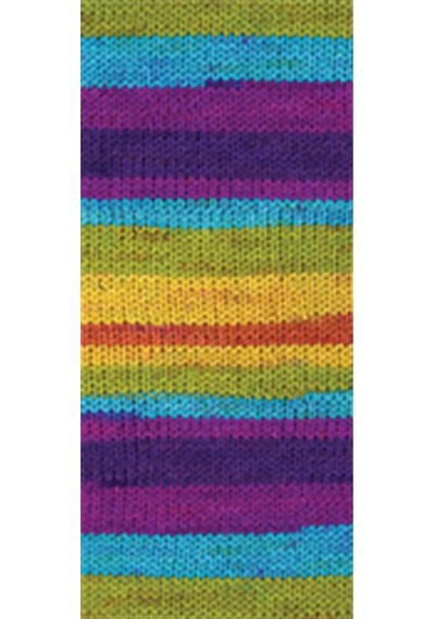 Tedar 5 Adet Vega Stripe Premium Akrilik El Örgü İpi Yünü No: 82410 Najmaddin (No:1) 8.5Cm X 10.5 Cm