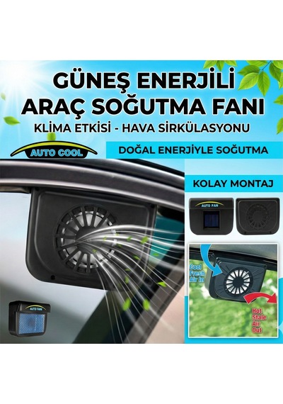Auto Cool Güneş Enerjisiyle Çalışan Araç İçi Soğutucu 3855796