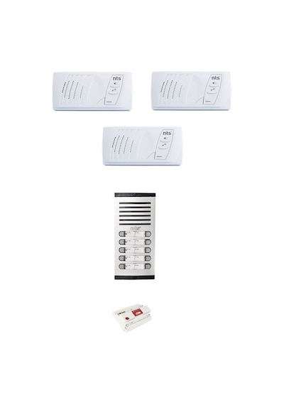 Nts Diafon Sesli Üç Daire Için Villa Kit Set Komple