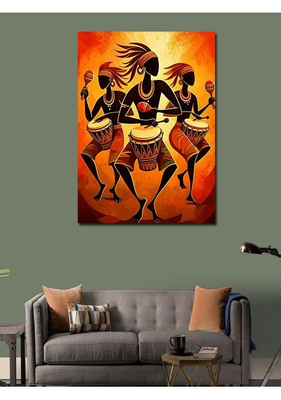 Kanvas Tablo Afrika Dans Ve Ritim Festivali 50cmx70cm