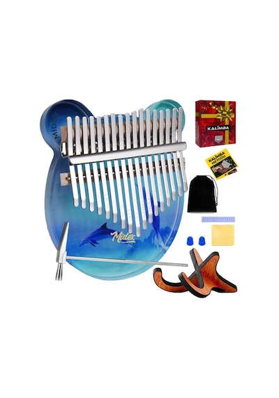 Midex Klx-650-pak Okyanus Cam Kalimba 17 Tuşlu Full Set